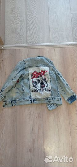 Джинсовая куртка для девочек 110
