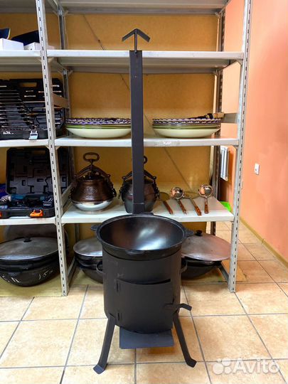 Печь под казан 12л с дымоходом