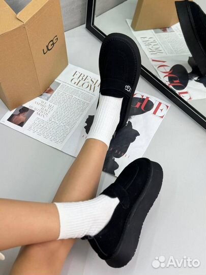 Лоферы женские чёрные