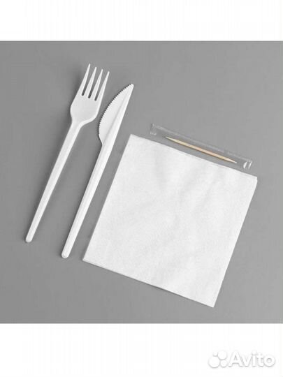 Набор одноразовой посуды«Вилка,нож,салф,зубоч»