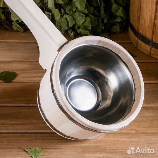 Ковш-черпак 0,9 л,нержавеющ. вставка, обод нержаве