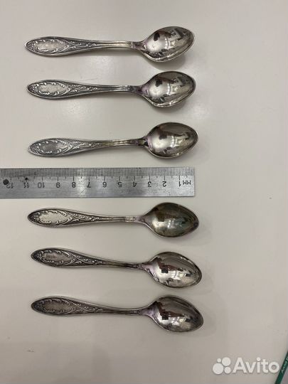 Мельхиоровые десертные и чайные ложки
