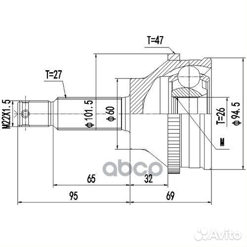 Шрус наружный перед Z87322R Zikmar