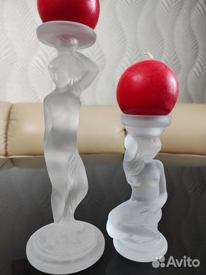 Подсвечники хрустальные винтаж