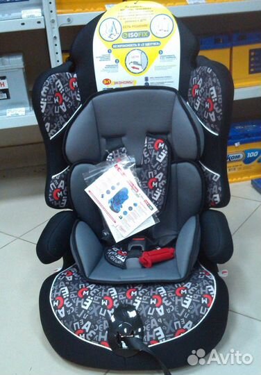 Автокресло 9-36кг Siger Драйв алфавит