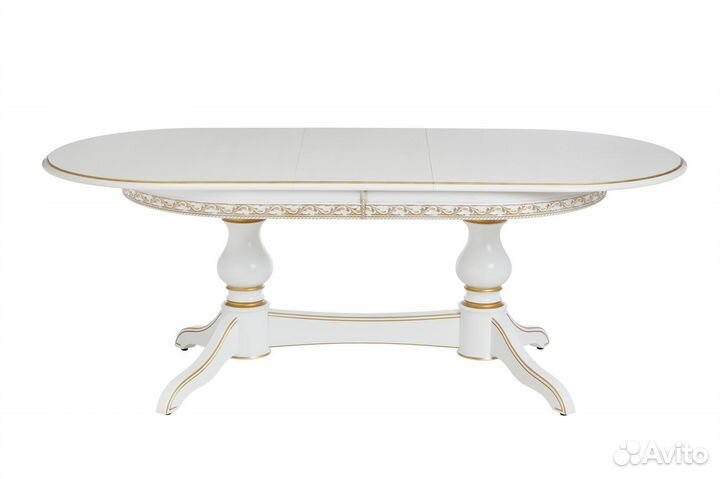 Стол овальный лира/180 160+40*90 т.1 пат.золото