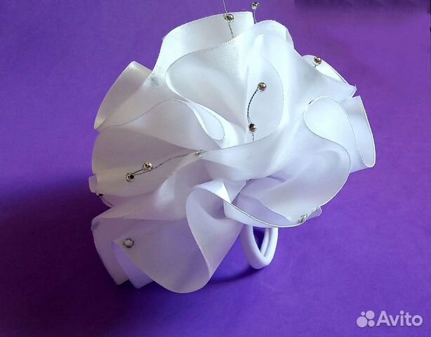 Бант белый для волос