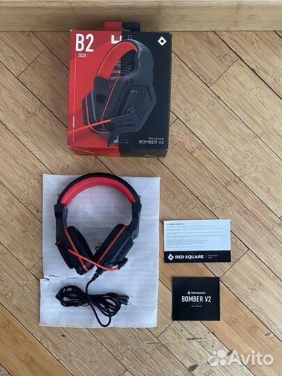 Игровые наушники новые «Red Square Bomber» V2