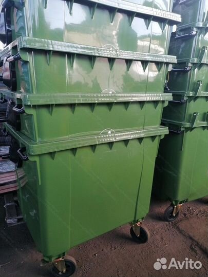 Мусорный евроконтейнер пластиковый 1100л 1.1-1393