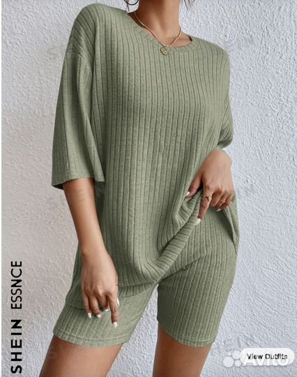 Костюм с велосипедками мягкая ткань