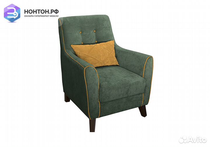 Кресло Френсис зеленое / желтое