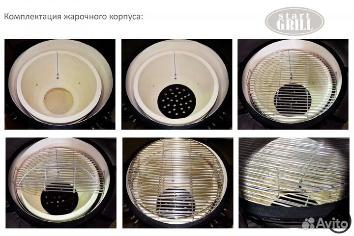 Керамический гриль-барбекю Start grill-22 зеленый