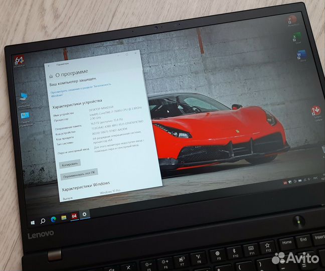 ThinkPad X1 Carbon G5 IPS i7 16/512 nvme SSD