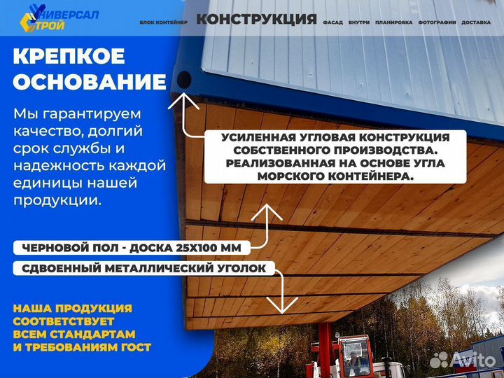 Бытовка блок контейнер 2.4 на 6 с производства