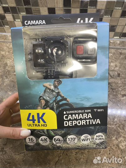 Экшн камера 4k водонепроницаемая 16MP