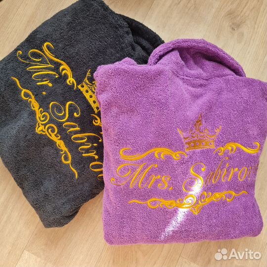 Именной махровый халат
