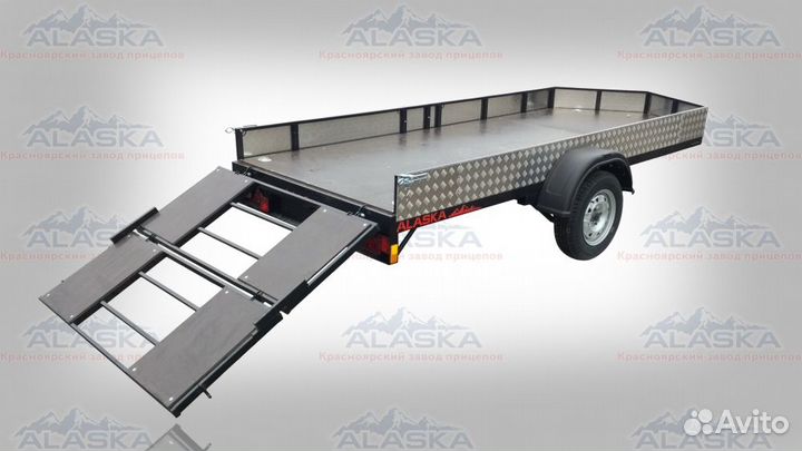 Легковой прицеп Аляска под два снегохода 3.8х1,65