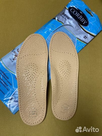 Новые кожаные профилактические орто стельки 37 р