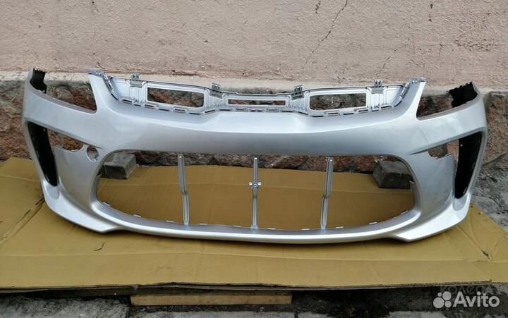Бампер передний кио рио крашенный
