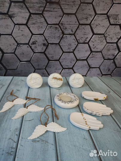 Подставка для свечи, статуэтка из гипса