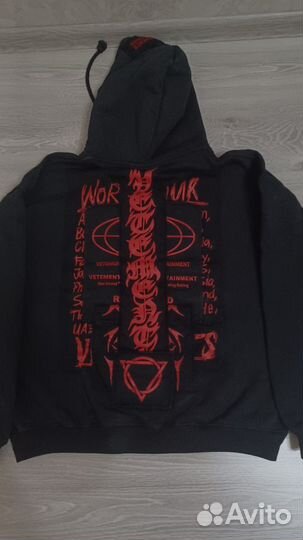 Vetements hardcore patch hoodie