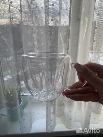 Чашки с двойными стенками в виде сердца