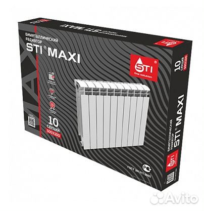 Радиатор биметаллический STI maxi 500/100 1секц