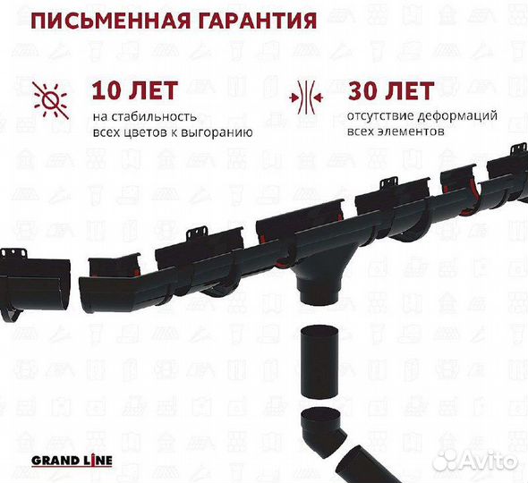 Водосток пвх Гранд Лайн