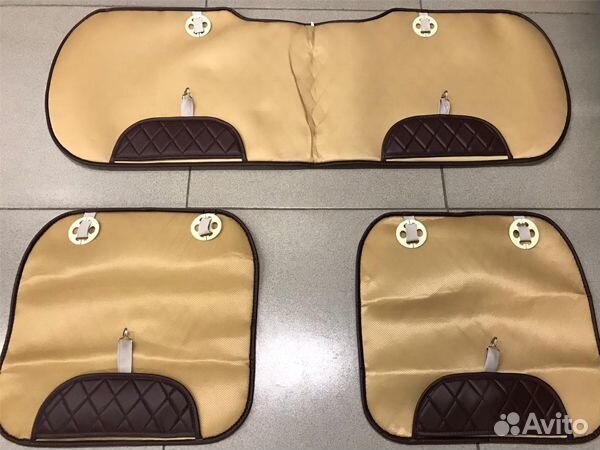Накидки на сиденья ромб, низ сиденья, экокожа к