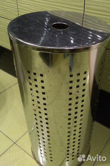 Корзина для белья с крышкой, сталь, 50 л