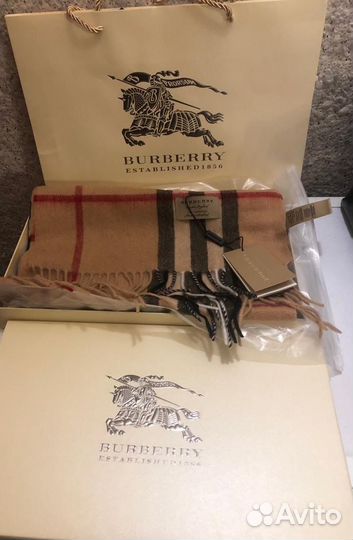 Шарф burberry кашемир 180*30 Новый