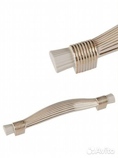 Ручка мебельная скоба 128 мм крем-золото