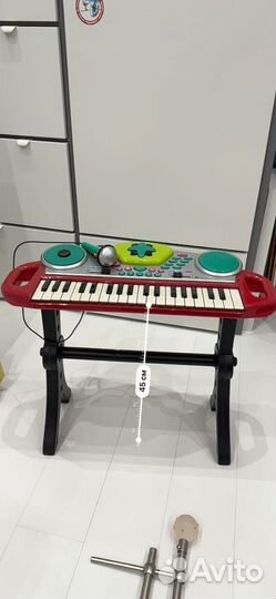 Пианино детское с микрофоном и стульчиком
