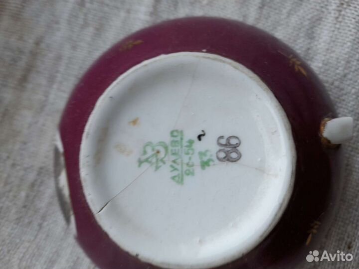 Редкая чашка Дулево 54 г в реставрацию
