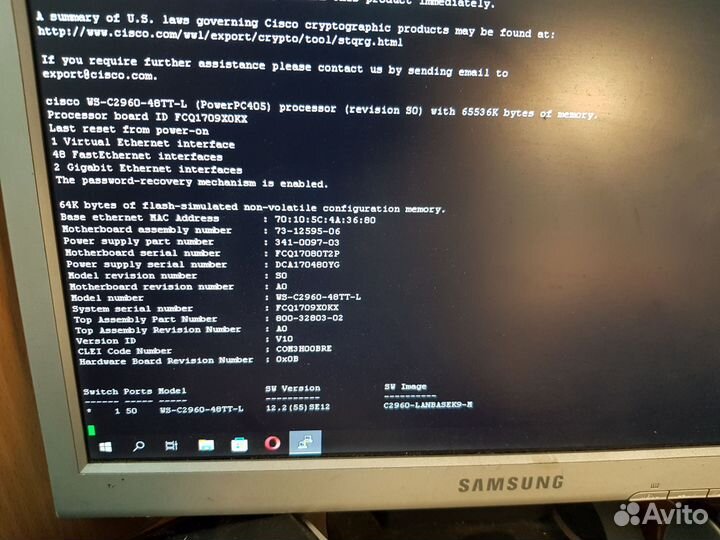 Cisco ws c2960 48 tt l v10