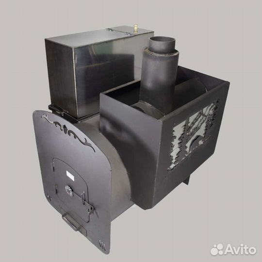 Печь для бани на три помещения Гризли
