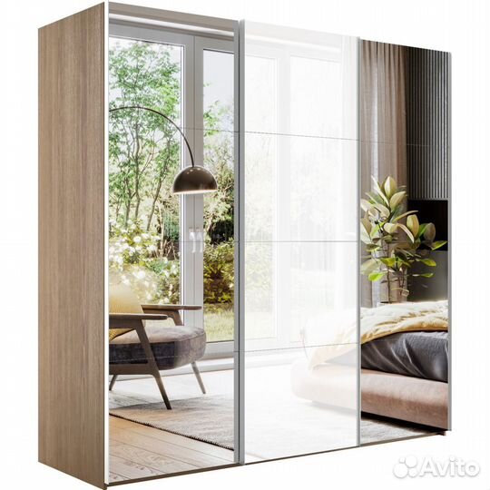 Шкаф-купе Эста 3-х дверный Медиум (4 посредине) (4