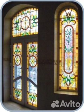 Резка стекла зеркал любого размера витраж Тиффани