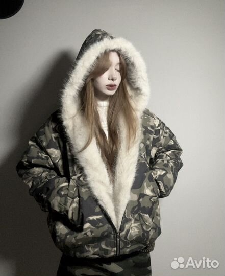 Fur Puffer Bomber