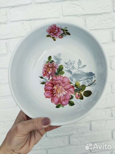 Тарелка Икеа круглая белая, салатник