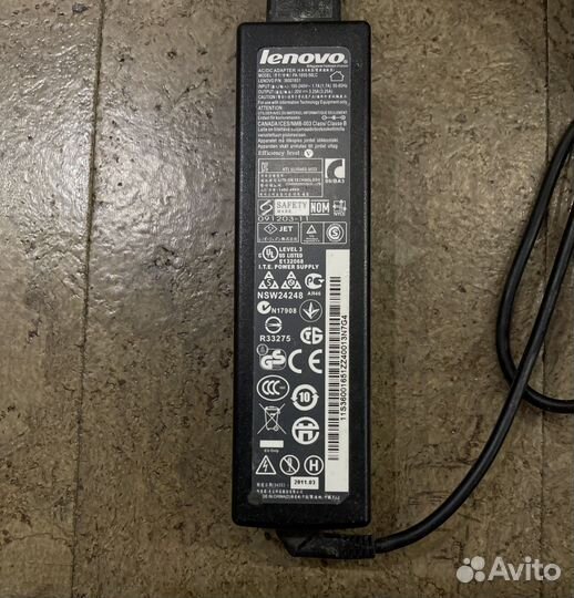 Блок питания для ноутбука lenovo PA-1650-56LC