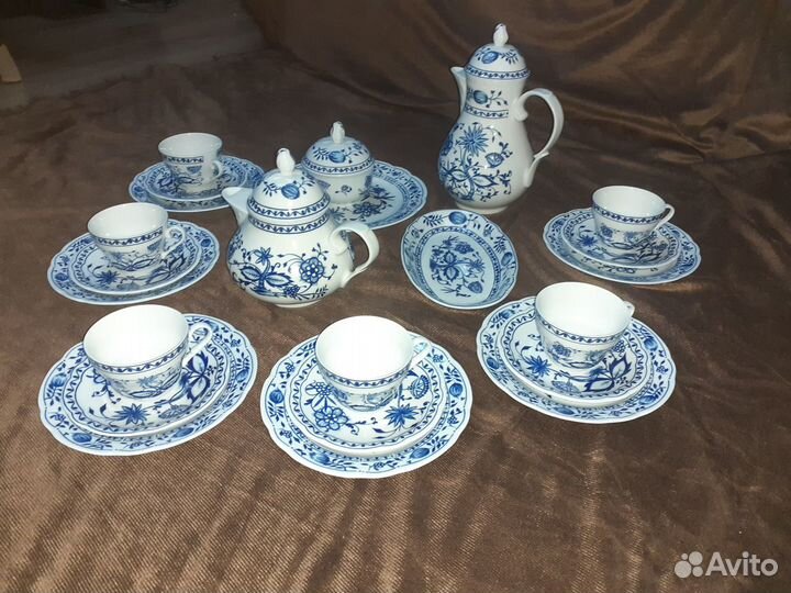 Мейсен чайно-кофейный сервиз. 23 предмета