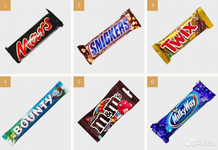 Сникерс,твикс,милкивей,баунти,киткат,м&мs