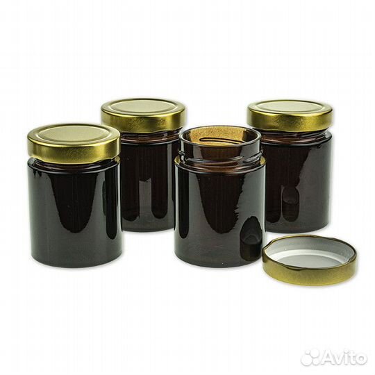 4 шт. Баночка для свечей 250 мл. (D66, коричневая)