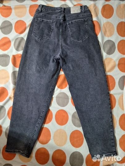 Джинсы черные широкие