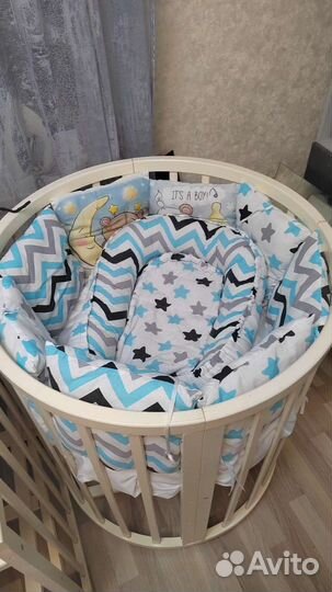 Бортики в детскую кроватку с одеялом + кокон