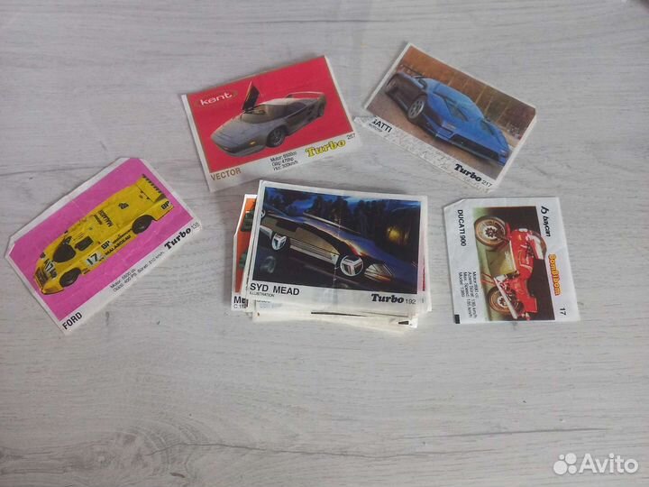 Вкладыши от жвачки турбо