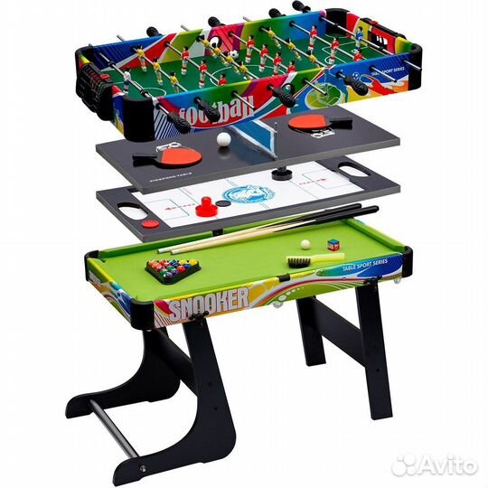 Игровой стол 4в1 аэрохоккей/бильярд/футбол/теннис