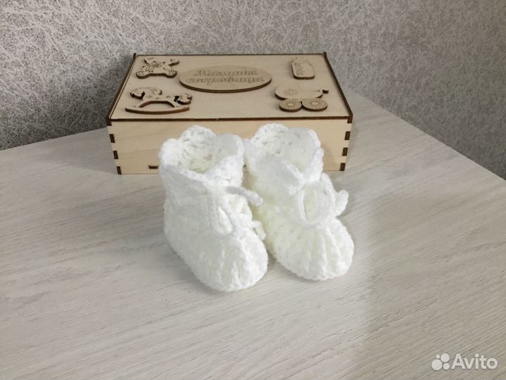 Пинетки вязаные, ручная работа