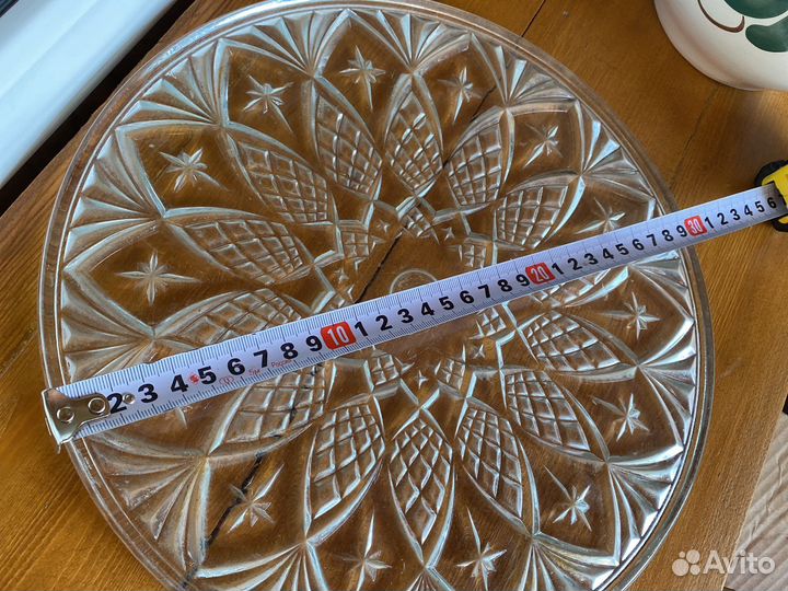 Хрустальный поднос для торта